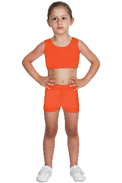 SHORT DANZA LYCRA ARANCIONE BABY
